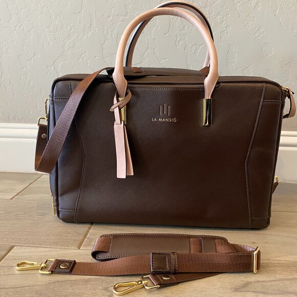 La Mansio One | Modular Luxury Bag | Duotone Coffee Saffiano Leather - Picture 1 of 5